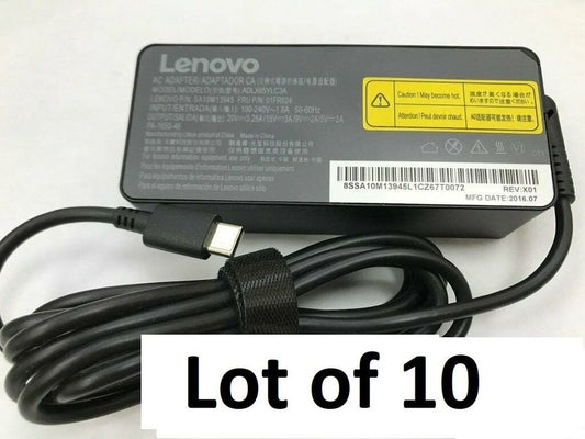Genuine 65W USB-C/Square AC Adapter Power Cord For Lenovo Thinkpad X280 X380