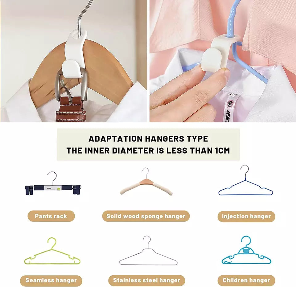 Clothes Hanger Connector Hooks, 50pcs Extra Large Size Space Saving Ha – KZ  Electronics